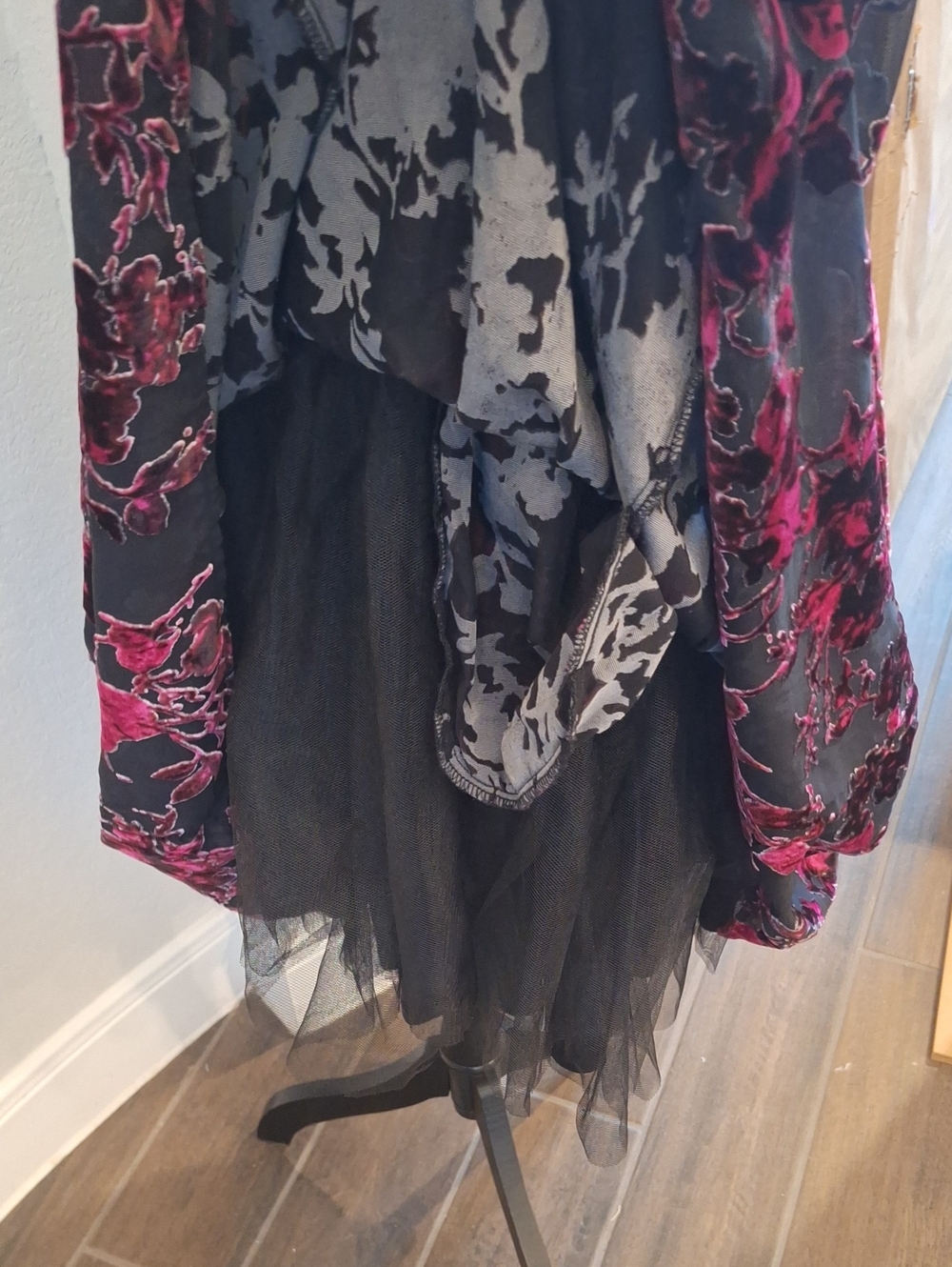 Torrid Velvet Burnout Babydoll Sweetheart Neckline Mini Dress Plus Size 22 - Picture 8 of 12